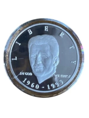 1960-1999 John F Kennedy Jr USA Salutes You .999 1 oz Silver COIN bullion JFK NY - Image 1 of 2