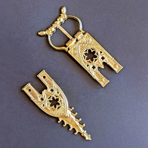 Medieval Replica Belt Buckle Set, 14th Century German Girdle Belt 30 mm - Picture 1 of 1