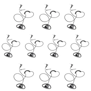 10 X ICOM Radio 02A 02AT 32E F11 Escuchar Solo Forma de D Auriculares para 2 PIN - Imagen 1 de 3