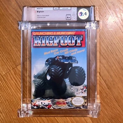 New 1990 Bigfoot WATA 9.4 Factory Sealed H-Seam NES Graded Nintendo Game  - Image 1 of 4