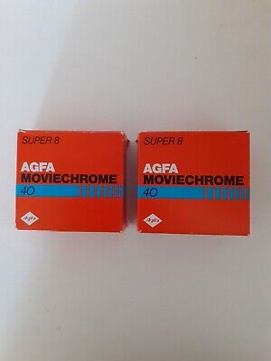 2 X Agfa Moviechrome 40 Super 8 Cine Film Cartridge - Unused, Expired 05/88 • 5.75€