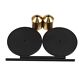 2Pcs European Gold Candle Holders Metal Candlestick Wedding Luxury Table Rostick