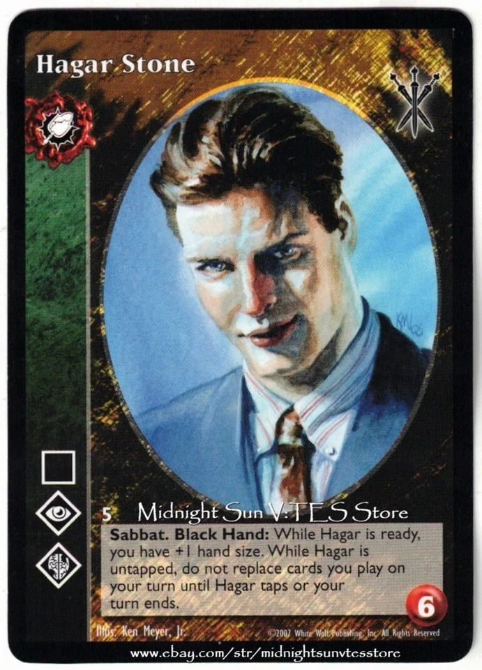 Hagar Stone Malkavian Antitribu Sword of Caine V:TES VTES Vampire CCG - Image 1 of 1