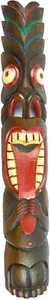 HANDMADE TIKI MASK TRIBAL TONGUE TREE BAR TROPICAL ISLAND POLYNESIAN 40 IN - Picture 1 of 1