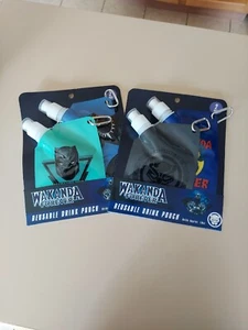 2 -Cruise Plastic Travel Flask Kit WAKANDA FOREVER REUSABLE DRINK POUCH 2-10 oz  - Picture 1 of 1