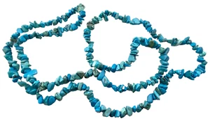 Vintage Ethnic Tribal Turquoise Nugget Necklace 17” 004-019 - Picture 1 of 12