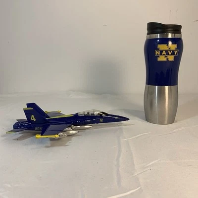 US NAVY "BLUE ANGELS" F/A-18 "Hornet"/TUMBLER Collection Military Aircraft READ - Image 1 of 4