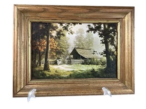 VTG Dalhart Windberg Framed Art Print On Board Obscurity Texas Western Barn Farm - Picture 1 of 12
