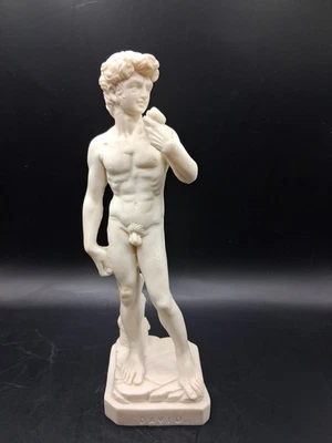Vtg. LTD Michelangelo  David Chalkware Statue. Smooth Finish. - Image 1 of 4