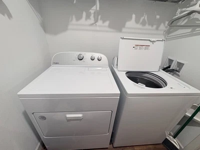 Whirlpool washer and dryer set. Used for less than a year. No damages - Image 1 of 3