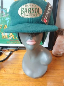 Berretto Barsol Polar in pile con alette laterali XL verde tesa piatta - Foto 1 di 8