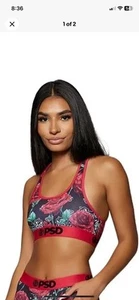 PSD Damen Bandana Rosen Sport BH Größe XL Neu Mit Etikett X-Large Neu - Bild 1 von 4
