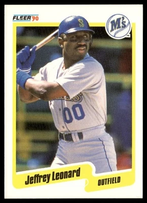 1990 Fleer Jeffrey Leonard Seattle Mariners #519 - Image 1 of 2