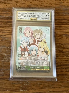 Holy Night Maidens Weiss Schwarz Sword Art 10th Japanese SAO 030 R Graded AGS 10 - Picture 1 of 3