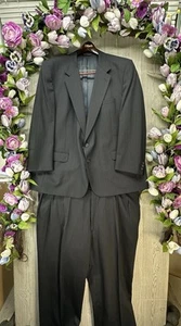 Kingsridge Custom Men’s Suit Jacket 50R & 48 Pants Wool Vintage Navy Blue Set - Picture 1 of 21