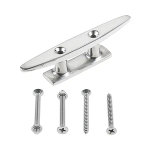 100mm/4" Boat Cleat Deck Cleat With Screws For Marine Boat Yacht Stainless Steel - Picture 1 of 11
