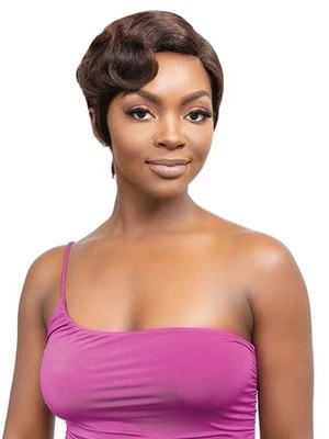 Janet Collection-Lavish 100% Virgin Human Hair Deep part Wig - ALVA (1B) - Image 1 of 4