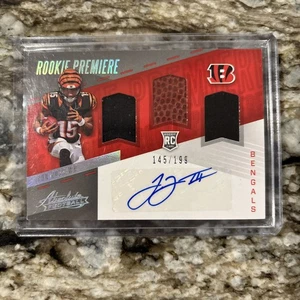 Camiseta deportiva John Ross 2017 Absolute Rookie Premiere triple reliquia automática #/199 Bengals - Imagen 1 de 2