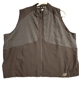 Chaleco New Balance 2XL Negro Cremallera Entrenamiento Correr Caminar Modesto - Imagen 1 de 10