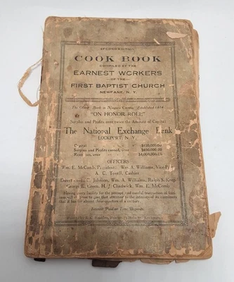 1914 Cook Book Earnest Workers of the First Baptist Church NewFane, N.Y.  - Image 1 of 4