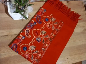Schal Winter Winterschal Tuch Blumen rot bunt blau grün Damen 195 x 70 - Bild 1 von 2