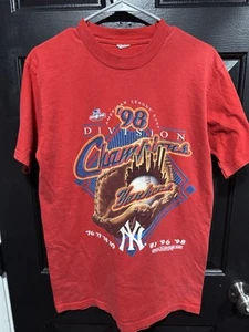 Vintage Pro Player New York Yankees AL Division Champions Shirt 1998 Twin Towers - Picture 1 of 7