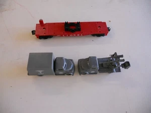 Lionel #6809 Flatcar w/USMC antiaircraft & medical truck 58-59 with box - Picture 1 of 11