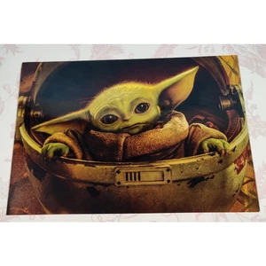 Star Wars The Mandalorian, The Child, Grogu, Baby Yoda Color Print 8 1/4 x 5 3/4 - Picture 1 of 5