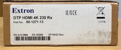 Extron DTP HDMI 4K 230 RX Reciever 230 feet HDMI Signal (P/N: 60-1271-13) - Image 1 of 3