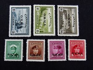 nystamps Canada Stamp # O1-O8 Mint OG H VF    A19x650