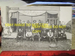 RARE OLD PICTURE PHOTO Real Postcard Morristown South Dakota Pool Hall Billiards - Picture 1 of 2