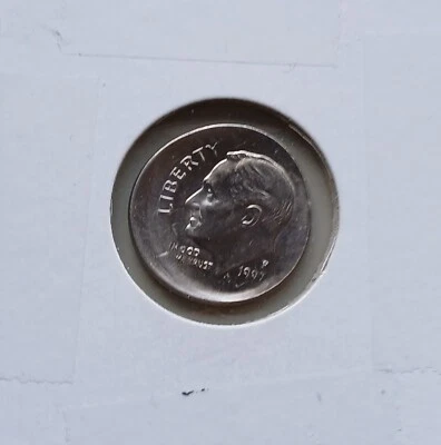 HUGE 1997 Uncentered Broadstruck Error Dime UNCIRCULATED - Image 1 of 2