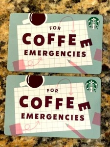 2 STARBUCKS GESCHENKKARTEN "FÜR KAFFEE NOTFÄLLE" 2021 SCHNELLER VERSAND - Bild 1 von 1