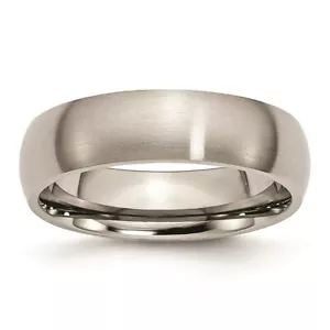 Titanium 6mm Brushed Band - Picture 1 of 27