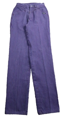 VTG 80s Rockies Women's Bareback Purple Striped Jeans Denim Wester 29(26x34) - Image 1 of 4