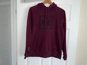 FELPA CON CAPPUCCIO UOMO UNDER ARMOUR BORDEAUX PULL ON TAGLIA L LARGE - Foto 1 di 3