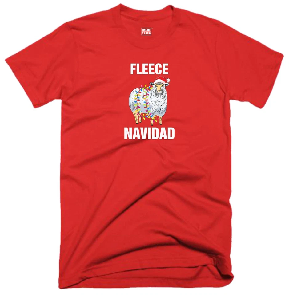 Camiseta Fleece Navidad Roupas de Natal Piada Divertida Luzes de Natal Presente Festivo Top - Imagem 1 de 1