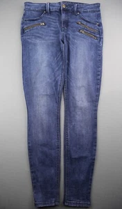 Women's Level 99 Skinny Jeans Atwat Mid Rise Zippers Stretch Size 27 (Msr 29x28) - Picture 1 of 8