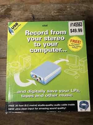 Xitel Inport Audio Recording Kit Import Tapes LP's CD's to Computer USED ONCE! - Image 1 of 2