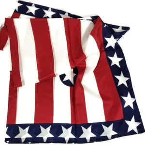 Wyoming Traders Liberty Wild Rag US Flag 100% Silk Western Scarf 34.5" - Picture 1 of 3