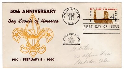#1145 Boy Scouts 1960 First Day Cover  - Mellone #83 - Image 1 of 2