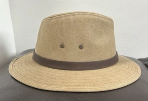 Kooringal Men's Mid Brim Hat Hiking Safari Beige Cotton Blend One Size 59cm - Picture 1 of 14