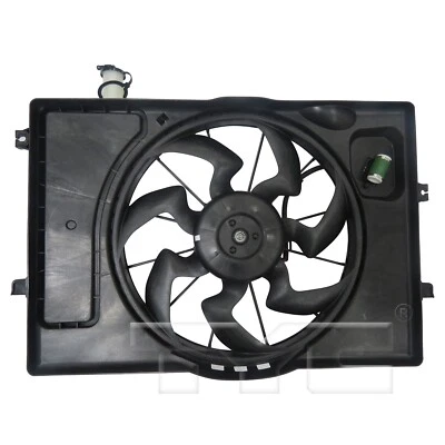 Dual Radiator and Condenser Fan Assembly TYC For 2017-2020 Hyundai Elantra 2.0L - Image 1 of 4