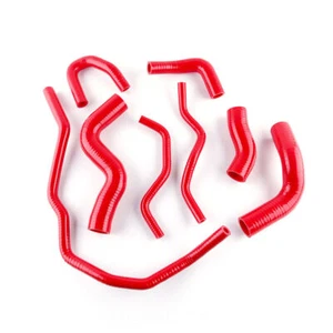 For VW Golf GTi MK5 2.0 TFSI Turbo Red Silicone Radiator Coolant Heater Hose Kit - Picture 1 of 8