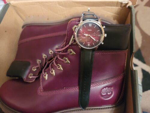 timberland boots men 9  new and Fossil Watch Mens New