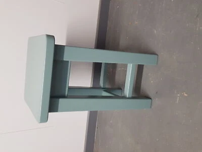 Rustic Heavy Duty Chunky Pine Bar/ Kitchen  Stool in a Painted Finish - Image 1 of 2