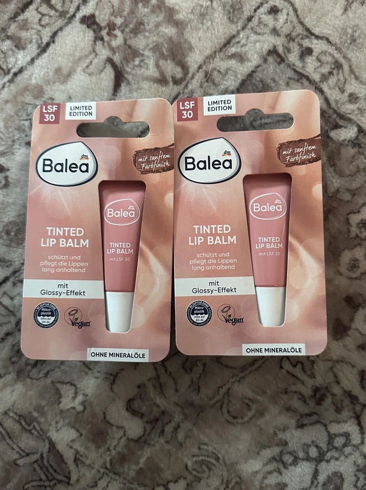 Balea TINTADO bálsamo labial/lápiz chaps con efecto brillante FPS 30 Juego de 2 Foto 1 de 1