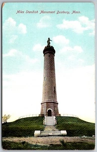 Duxbury Massachusetts um 1906 Postkarte Miles Standish Monument - Bild 1 von 2