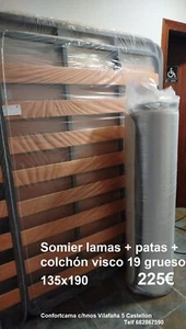 Lote Somier Y Colchón De 135 Matrimonio - Imagen 1 de 1