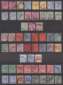 Straits Settlements Sc 41/218 used 1883-1935 issues with SINGAPORE postmarks - Picture 1 of 2
